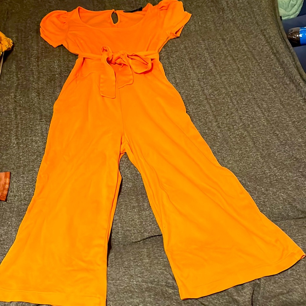 Orange pantsuit